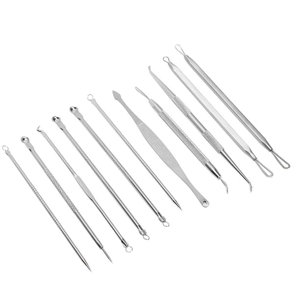 Acne Extractor Rustfrit Stål Pimple Nålesæt Ansigtspleje Hudormefjerner Værktøj