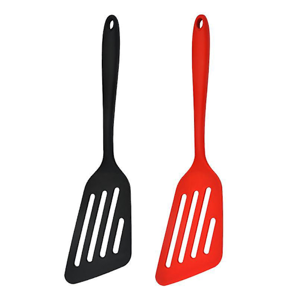 Set med 2 BPA-fria silikon-spatlar, värmebeständiga, non-stick köksredskap, idealiska för matlagning, bakning, stekning av fisk