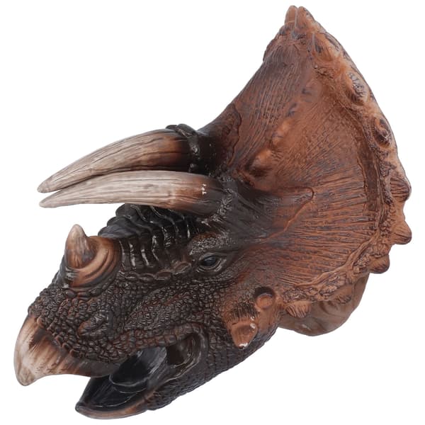 Triceratops-docka i gummi, giftfri, hållbar, handmålad, Triceratops-handdocka