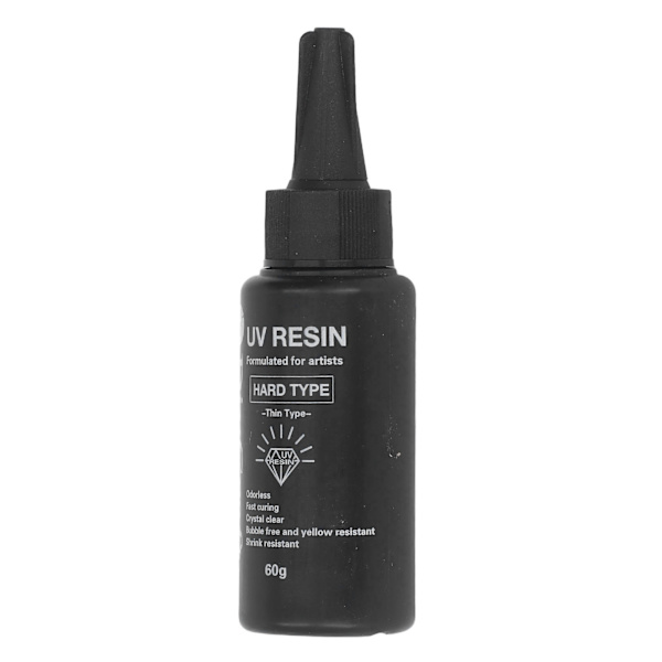 UV-lim med hög transparens, luktfri, gulnar inte, snabb härdningstid, DIY UV-hartslim, klar gel, 60g
