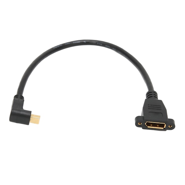 DP-naaras - Mini DP -uroskaapeli, lukittava kaksoisreikä, Displayport-sovitin QXGA 2560x1600 resoluution lähtöön
