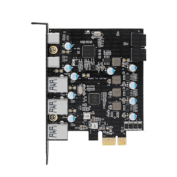 5 Porte Pci-e Til Usb 3.0 Type C Adapterkort 3x Usb +2 Type C Pcie Udvidelse