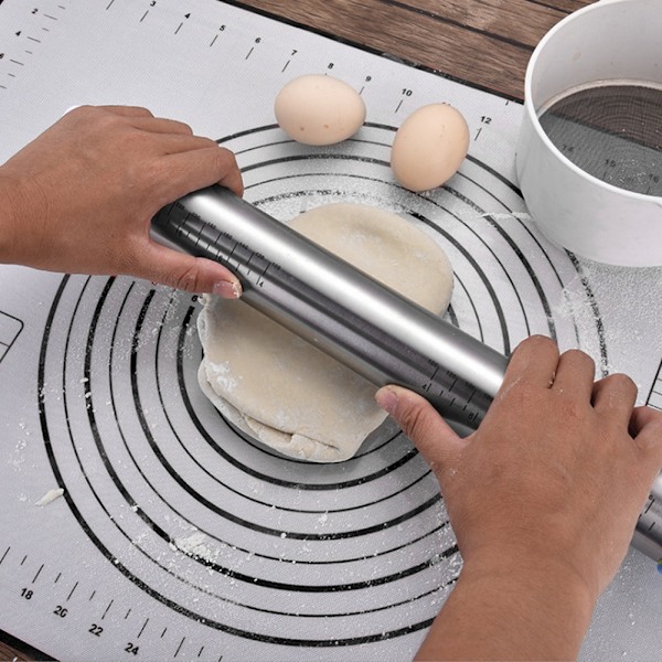 Husholdningskøkken Silikone Nonstick Bagemåtte Rullende Dejpude Kage Konditori Madlavningsredskaber Sort