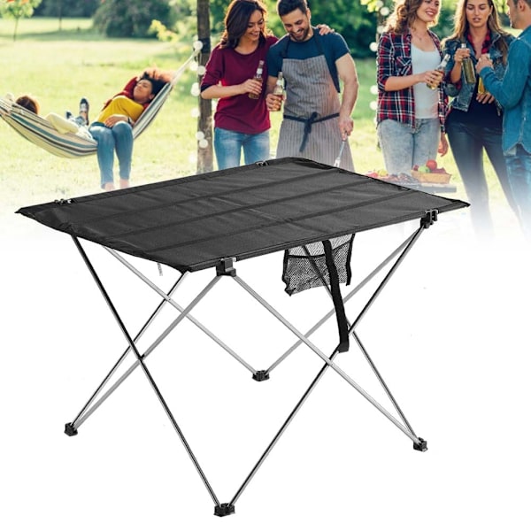 Bärbar hopfällbar picknickbord i tyg för utomhusbruk, camping och grillning (stor)