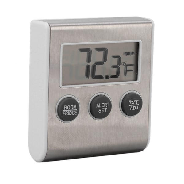 Digital kyltermometer larmminnesfunktion liten frys termometer med magnet för laboratorium vit