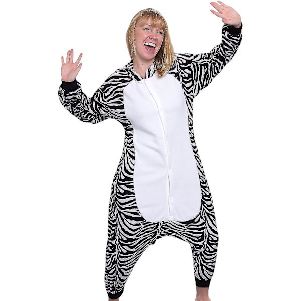 Eläin- ja merieläinpehmoinen cosplay-asu - Aikuisten Halloween-asu - Funziez! X-Pieni seepra