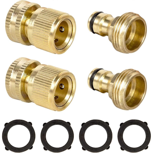 2 sæt 19 mm messing haveslangefittings have køkken haveslangeadapter udendørs