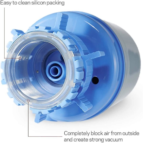 Enkel att använda vattenpump för 5 gallons vattenflaska - Blågrå (2-pack)