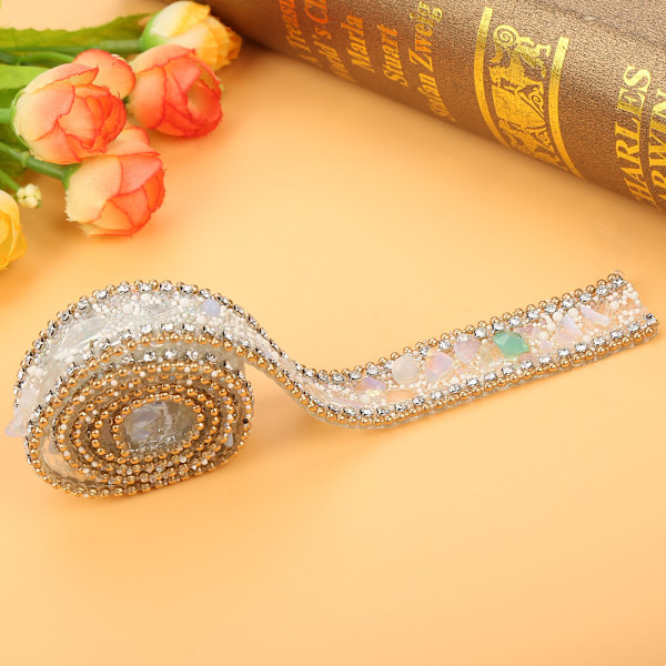 100*2 cm Rhinestone Ribbon Sparkle Small Diamond Wrap Roll Decoration (#01)