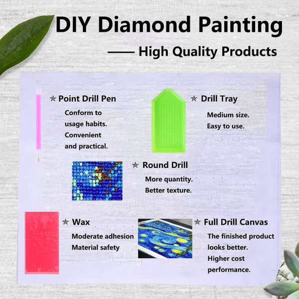 Cat Diamond Painting Kit - komplett 30x40 cm broderisett for korssting, dyredesign, DIY stue og soverom veggdekorasjon