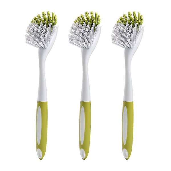 Diskborste med styva borst - Gulgrön, 3-pack