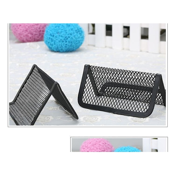 Metal Visitkort Holder til Skrivebord Mesh Display Stativ med 50 Kort Kapacitet
