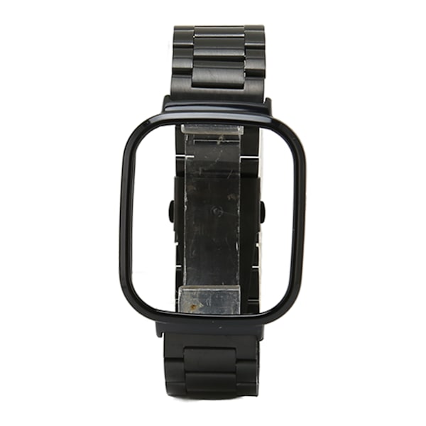 Urrem Beskyttende Case Band 2 i 1 justeret rustfrit stål urbånd til Redmi Watch 3 Black
