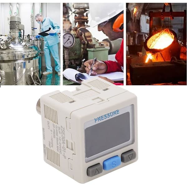 Lufttryksreguleringsventil, digital pneumatisk vakuumregulator, 0 til -101kPa kontakt, 12-24V DC, af