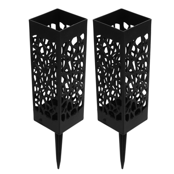 2st kyrkogårdsgravvas svart kolumn Unik ihålig design Enkel installation Markinsats Gravblommahållare