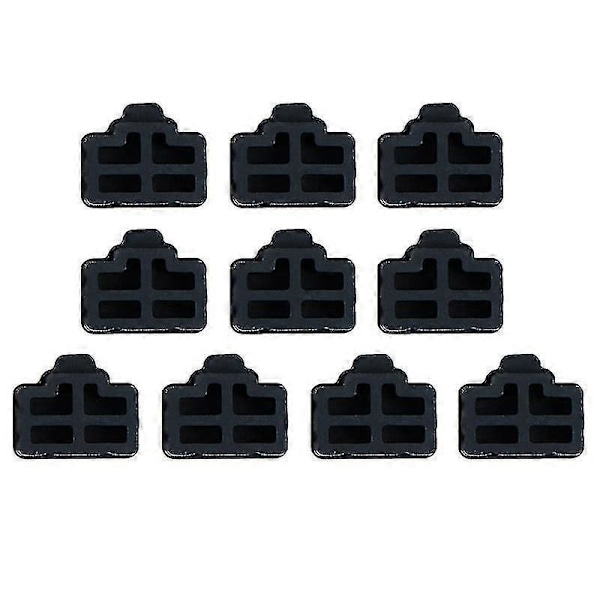 10 stk. Ethernet Hub Port Rj45 Støvbeskyttelsesdeksel Plugg Svart