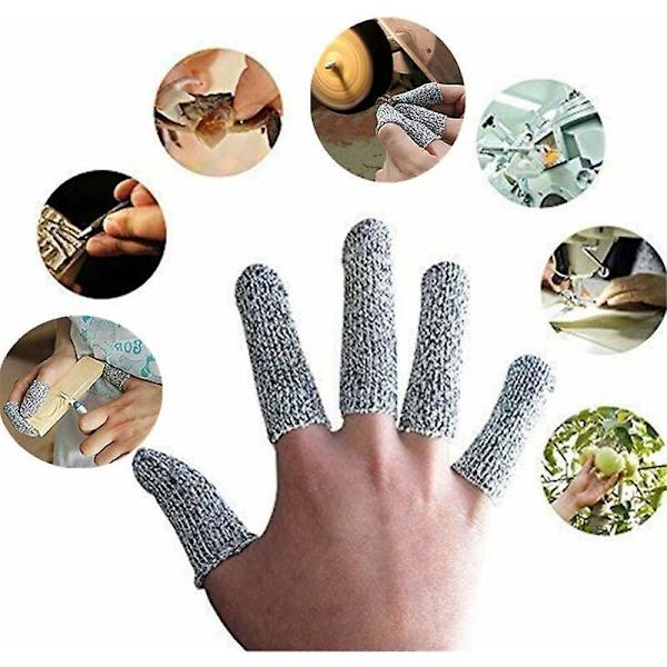 Sæt med 5 snitbestandige fingerbeskyttelseshandsker, finger- og håndbeskyttelse