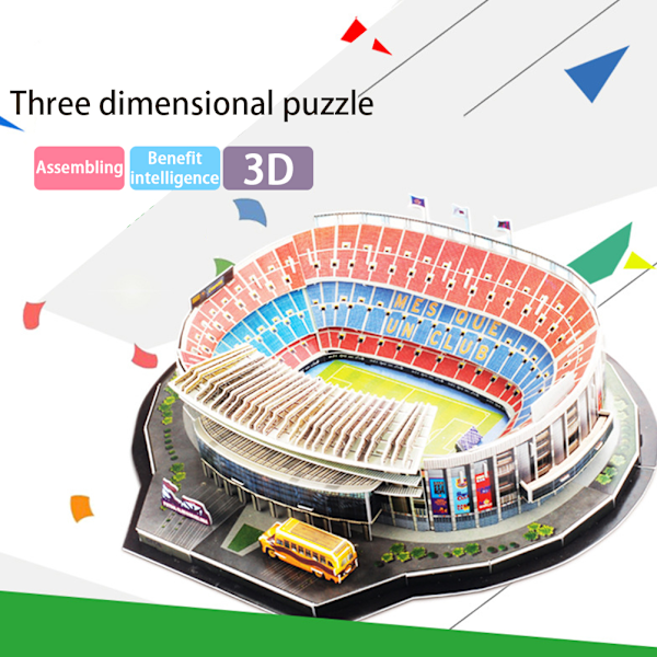 Jigsaw-puslespill 3D fotballbanemodell for voksne og barn DIY 3D bygningsmodell soveromskontor dekorasjon 105 deler Emirates Stadium