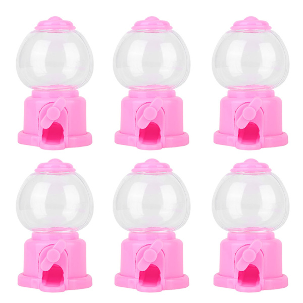 6 stk Mini Cute Shape Candy Oppbevaringsboks Barn Candy Machine Dispenser for Kid