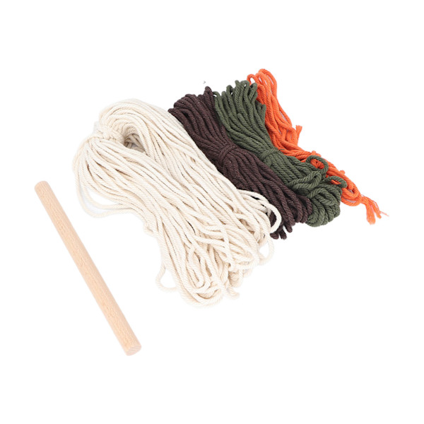 Macrame Kit Kaktusmönster Fridfullt Avslappnande DIY Vävmaterial Väska Set för Hantverksentusiaster