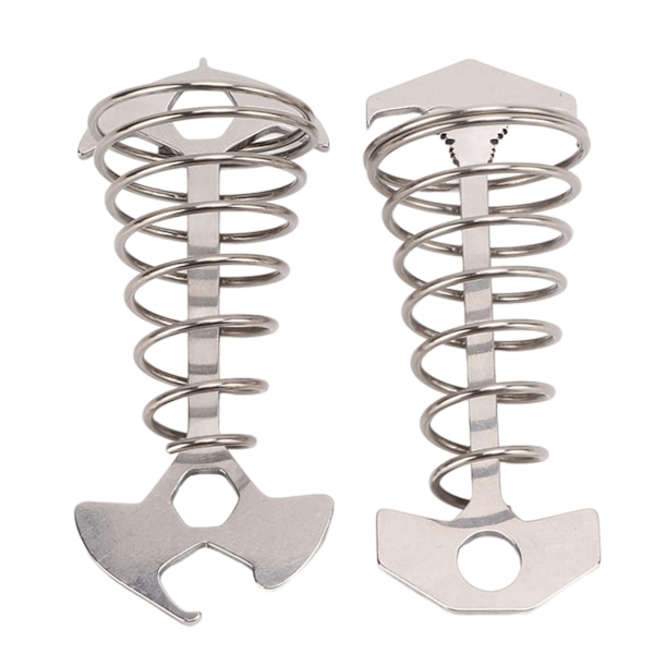 2 stk. Anti-Trip Deck Tie Down Anchor Fish Bone Shape Vindreb Strammer Spænder med Fjeder til Udendørs Camping