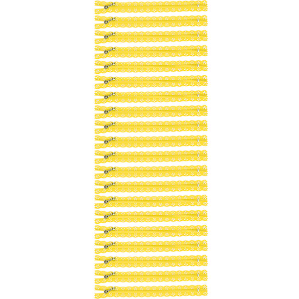 20 st 20 cm DIY nylon spets blixtlås spole blomma blixtlås för sömnad bröllopsklänning hantverk gul