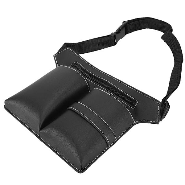 Frisör Barber Saxklämmor Frisör Holster Väska Hållare Väska PU Läder(Svart)