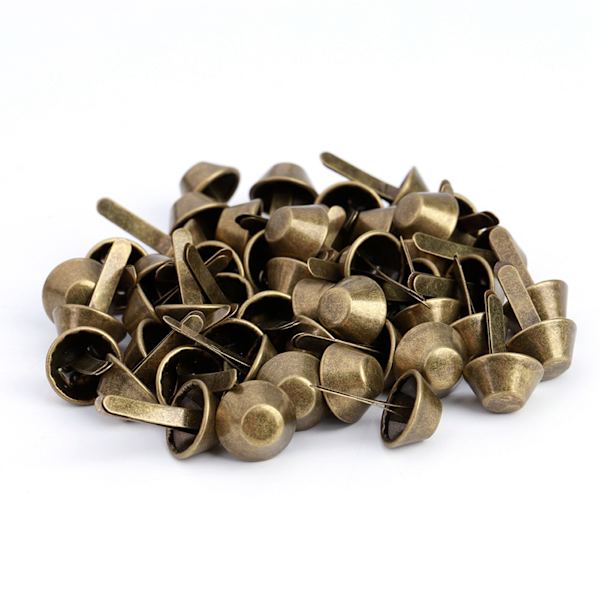 50 st handväska handväska konfötter Nailhead Stud Spike Leather Craft Supplies (mässing 10 mm)