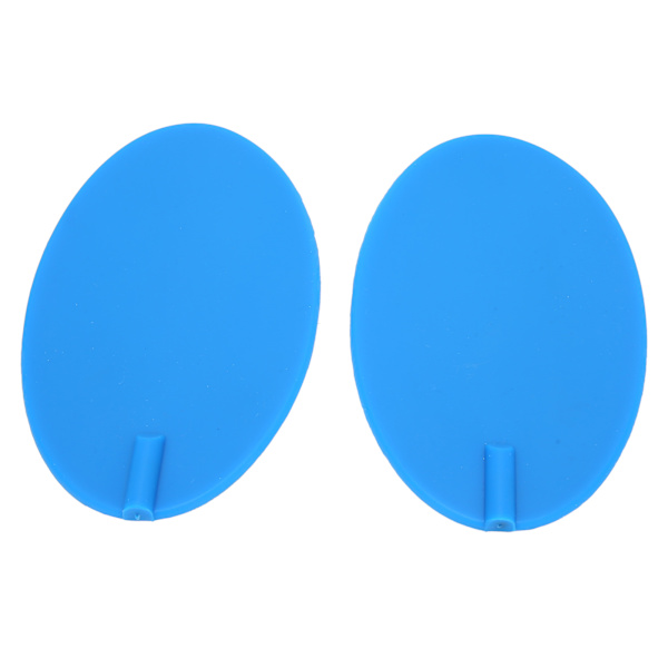 2 stk. Fysioterapi Silikon Elektrode Pads Blå Oval Kroppselektrode Patch 95x160mm