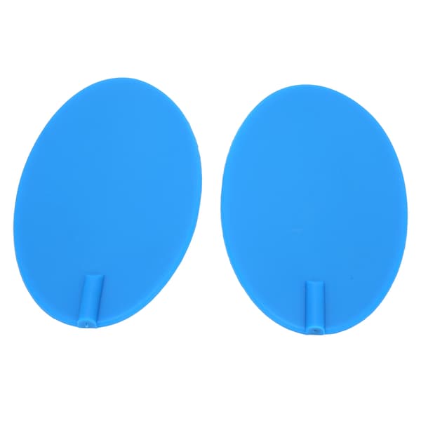 2 stk. Fysioterapi Silikone Elektrode Pads Blå Oval Kropselektrode Patch 95x160mm