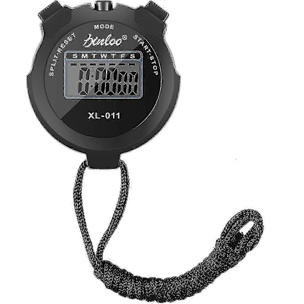 Dommer Digital Elektronisk Sports Stopur Timer Stort LCD Display (Sort) 1 Styk