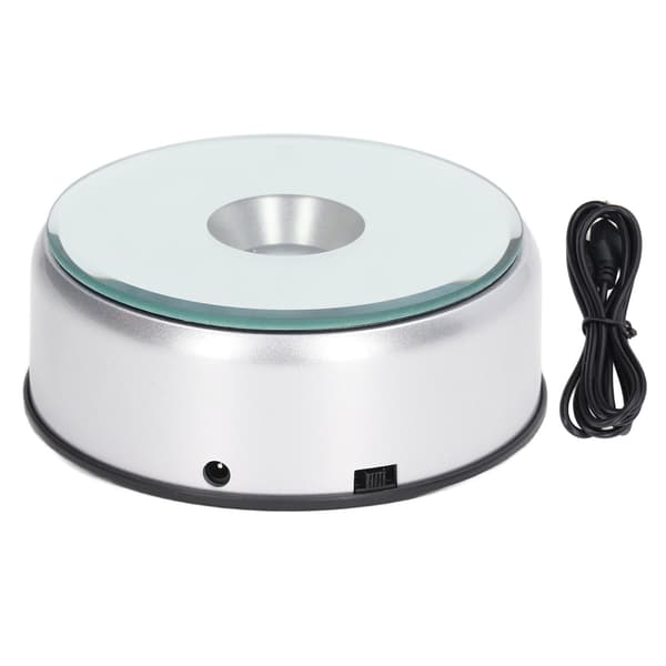 Roterande displayställ 360° roterande LED-lampor 80 sekunder per varv USB-laddning LED-displaybas för koppar kristaller