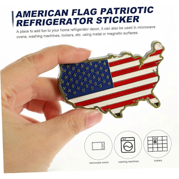 4 kpl Jääkaappimagneetti Jääkaapin koristetarrat Jääkaappitarra Lippukartta Tarrat Yhdysvaltain kartta Jääkaappimagneetti Amerikan lippu