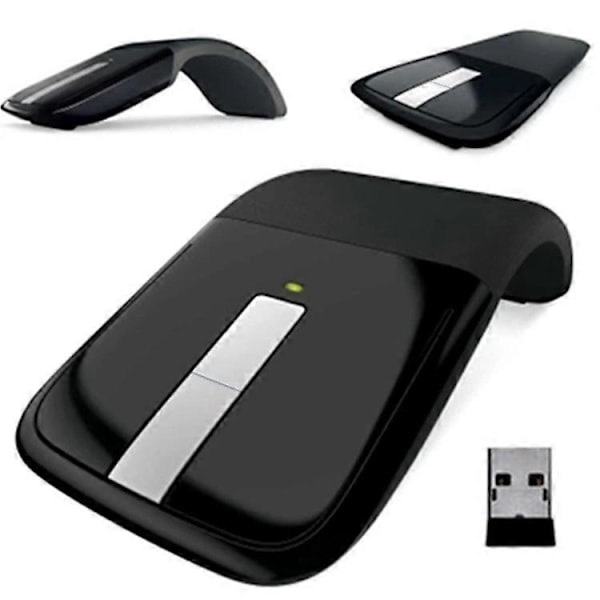 Foldbar Trådløs Computermus, 2.4GHz Foldbar PC Gaming Mus, Ergonomisk Design Bærbar Optisk Mus med USB-modtager Kompatibel med PC/Laptop