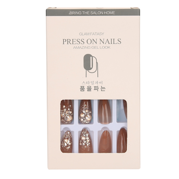 Gradient Fake Nails Tips Färdiga Färgade False Nails Tips Falska konstgjorda pressar på naglarF745-2