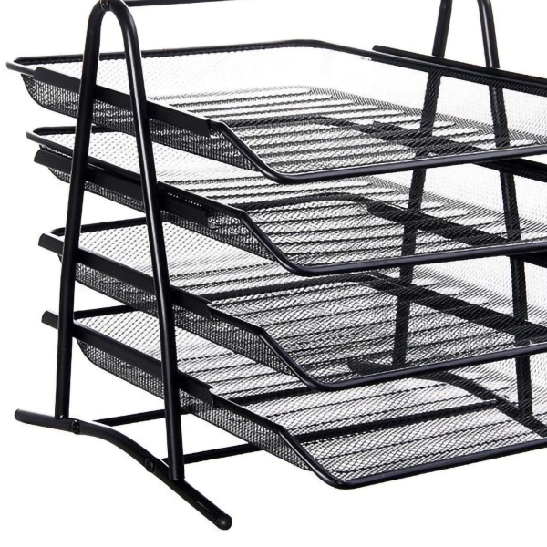 Organizer 4 fack Slitstark mesh Enkel Aasembly organizer 4 fack med triangulärt hörn Svart