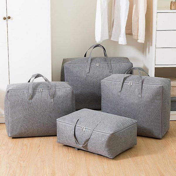 Grå Vattentät Påslakan Förvaringsväska 57x40x22cm Robust