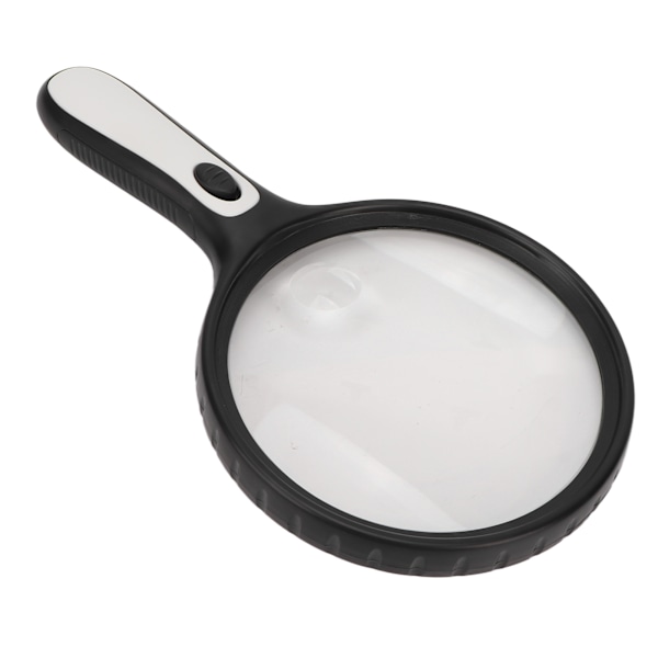 Håndholdt forstørrelsesglas 3X 6X Dobbelt optisk glaslinse Ergonomisk belyst forstørrelsesglas med LED-lys