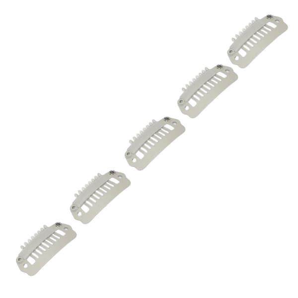 50 stk Hår Extension Clips Sæt Rustfrit Stål DIY 8 Tænder Snap Kam Paryk Clips Tilbehør 2,8 cm Beige
