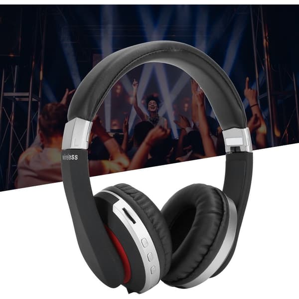 Sammenfoldeligt trådløst stereo circumaural Bluetooth-headset med mikrofon, ideelt til gaming (sølv)