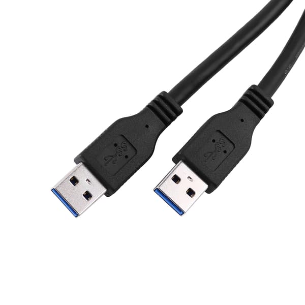 Kombineret dobbelt USB 3.0 han til hun forlængerkabel med skruemonteringshuller til panel