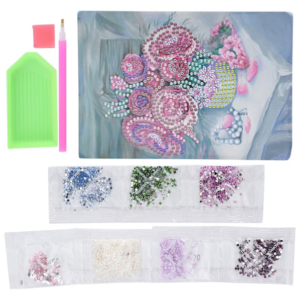 Blomkruka Diamantmålning Bild Rhinestones Målning DIY Heminredning Kit (AA226)