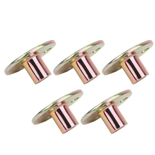 5 stk T-mutterflens 3-hulls galvanisert jernmøbelfeste T-stykke rund basemutterM8