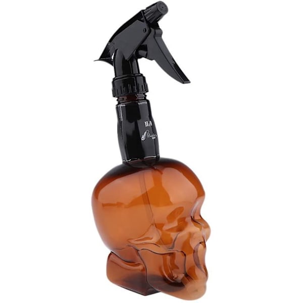500ml Tom Vattensprayflaska Frisörsalong Växt Hårstyling Husdjur Hårspray Döskalleform (Brun)