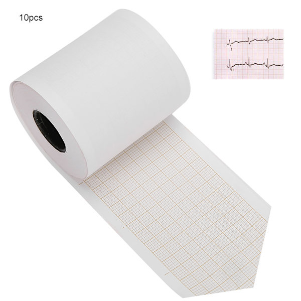 10 stk. Elektrokardiograf termisk papir Elektrokardiograf Maskinudskrivning Tegnepapir 50 mm x 20 m