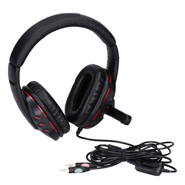 SOMiC G923 Gaming Headset med mikrofon og splitterkabel Stereo 3,5 mm plugg for PC bærbar smarttelefon