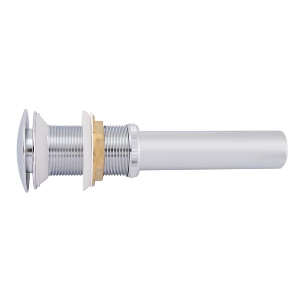 G1 1/4\" Mässing Badrum Handfat Pop Up Avloppsmontering Utan Överflöd (Silver Krom)