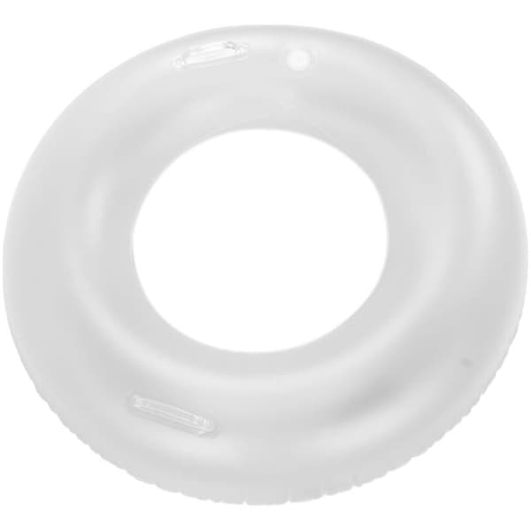 Uppblåsbar transparent flytring i PVC med LED för pool och sommarfest