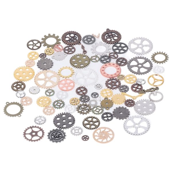 100g Steam Punk Växlar DIY Färgblandning Antik Metall Steampunk Växlar Glamour Hängande Klocka Urverk Växel för Hantverk