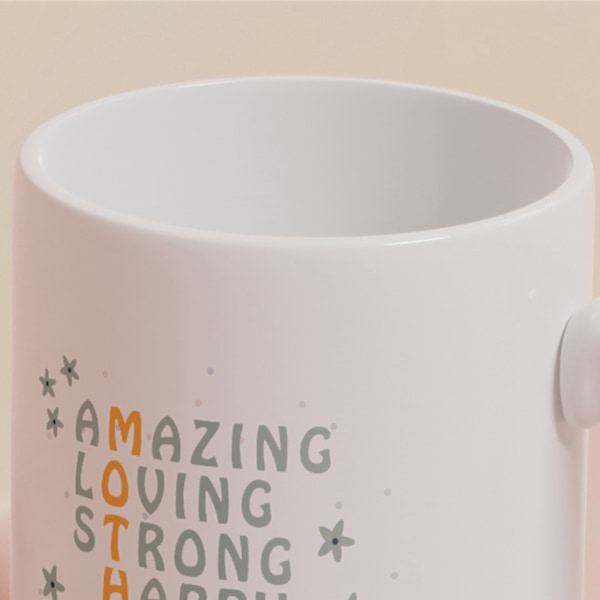 Kaffe krus klar utskrift bred munn keramisk drikkevannskopp for te varm sjokolade hjemmekontor CCP314
